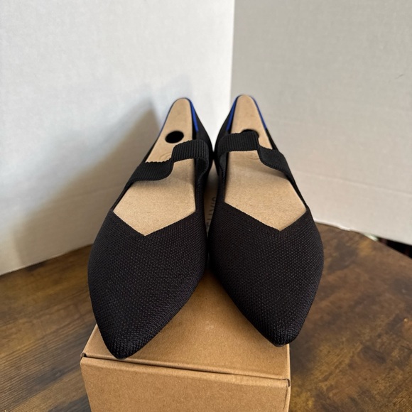 Rothy’s Women’s The Point Mary Jane Love Black Strap Size 10 NEW - Picture 1 of 8